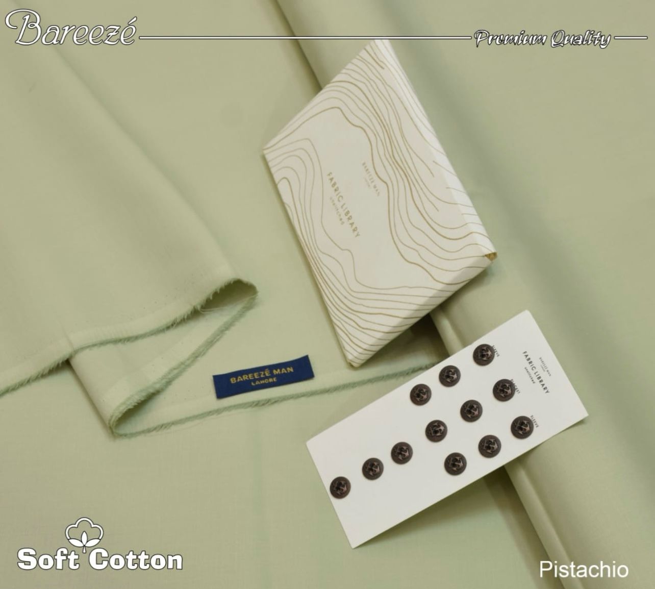 Bareeze Soft Cotton- Pistachio