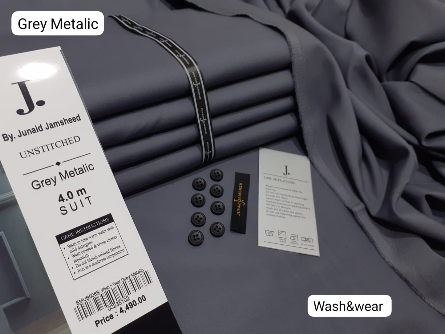 J. Wash & Wear-Grey Metalic