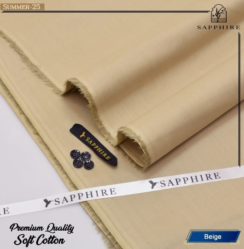 Sapphire 100% Pure Giza Cotton- Beige - Allow to Open Parcel
