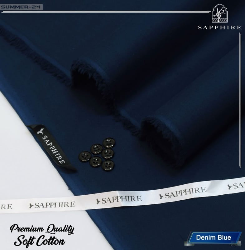 Sapphire 100% Pure Giza Cotton- Denim Blue- Allow to Open Parcel