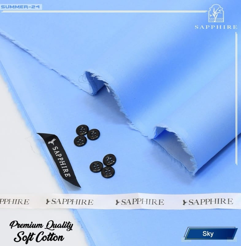 Sapphire 100% Pure Giza Cotton- Sky - Allow to Open Parcel