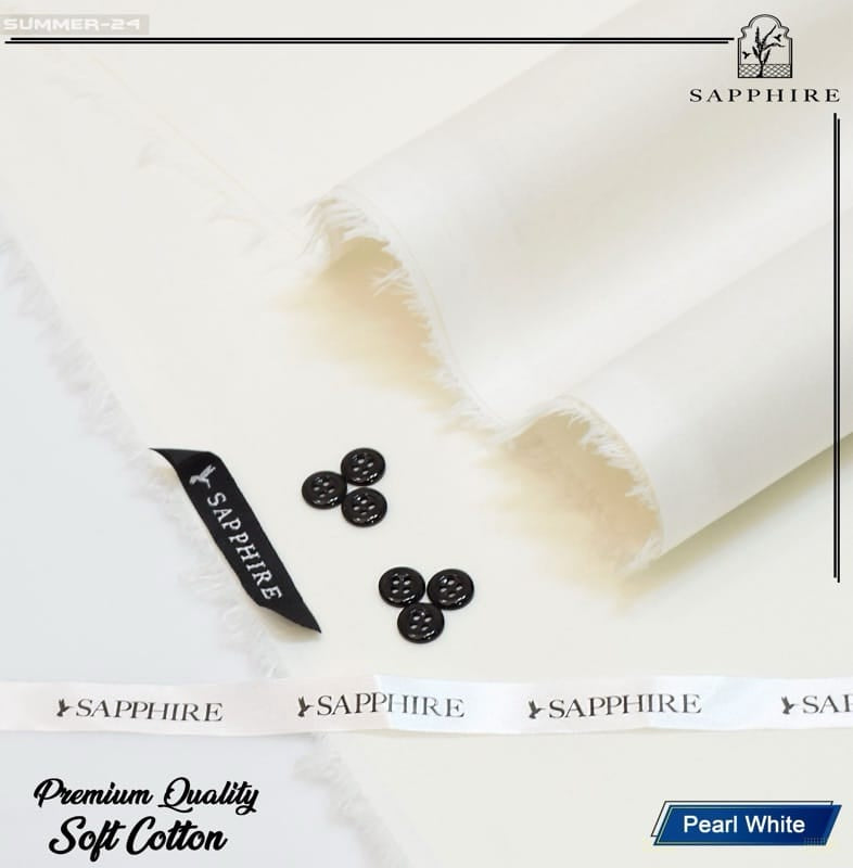 Sapphire 100% Pure Giza Cotton- Pearl White- Allow to Open Parcel