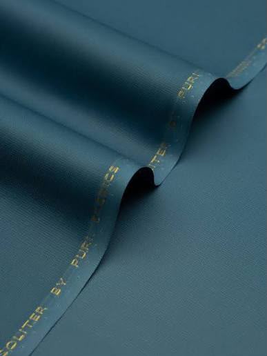 Puri Fabrics -Teal Blue-Unstitched Men's Wear | Best For Summer