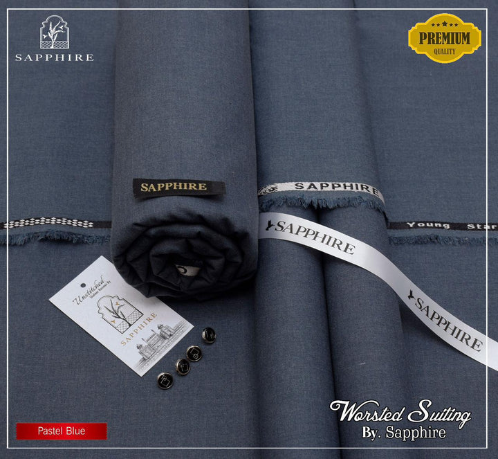 Sapphire Worsted Wool