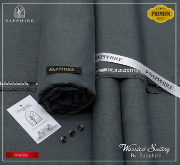 Sapphire Worsted Wool - Charcoal