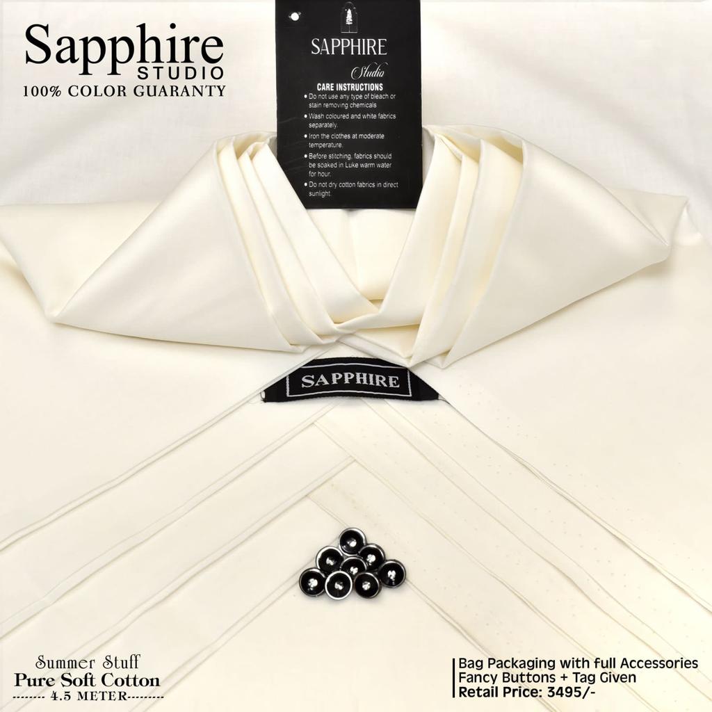 Sapphire Soft Finish Cotton-Cream