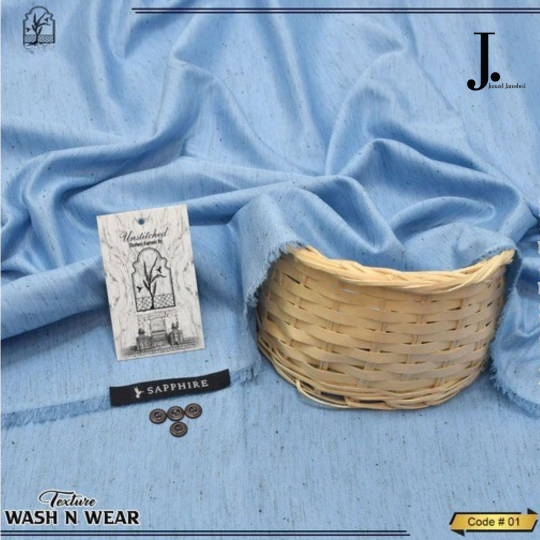 J. Texture Wash & Wear-Sky Blue | Summer fabric | Allow To Open