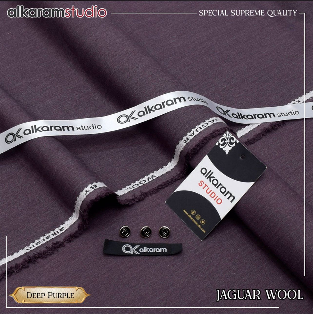 Al Karam Jaguar Wool - Deep Purple