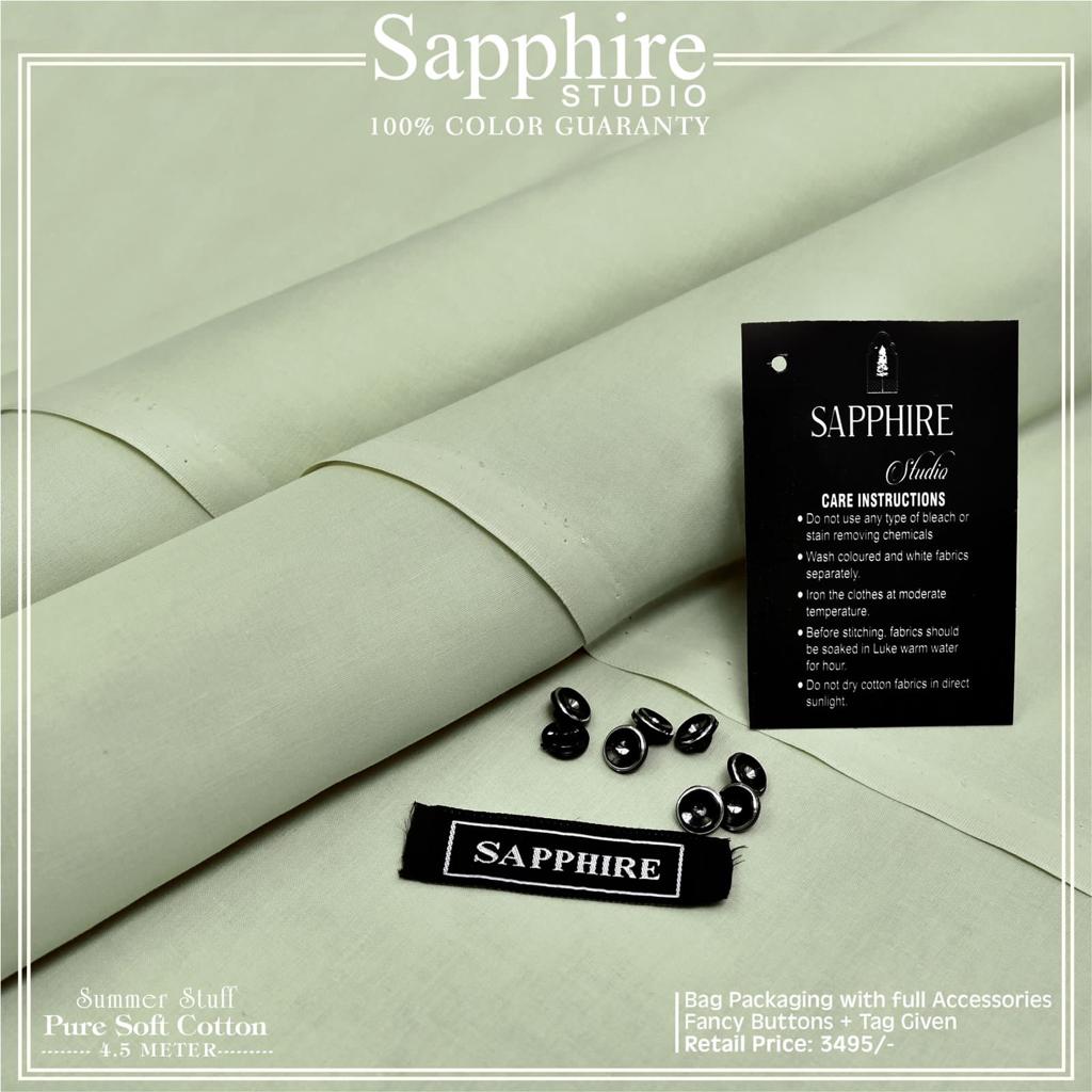 Sapphire Soft Finish Cotton-Sea Green