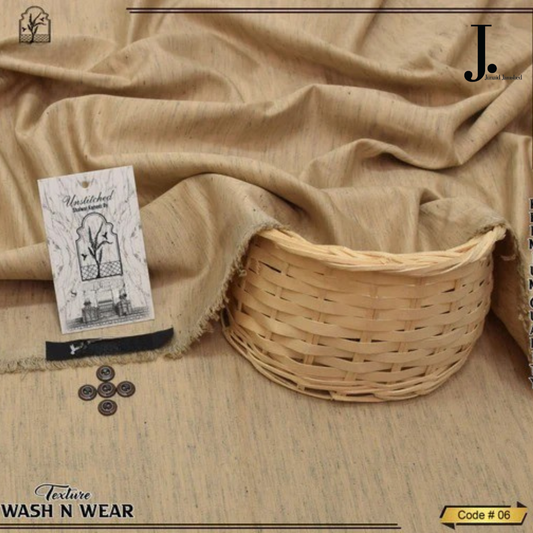 J.  Texture Wash & Wear-Beige | Summer fabric | Allow To Open