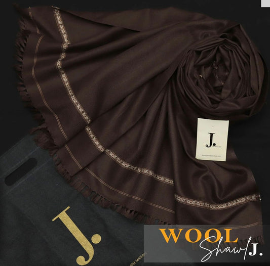 J. Premium Wool Shawl - Chocolate