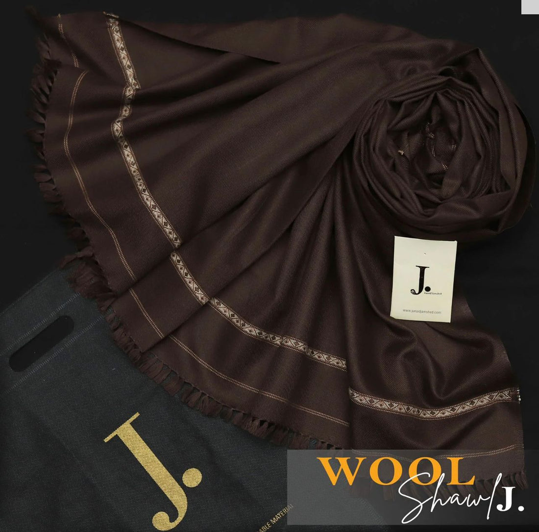 J. Premium Wool Shawl - Chocolate