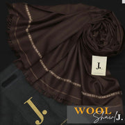 J. Premium Wool Shawl - Chocolate
