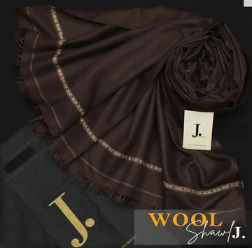 J. Premium Wool Shawl - Chocolate