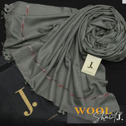 J. Premium Wool Shawl - Grey