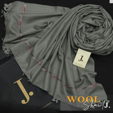 J. Premium Wool Shawl - Grey