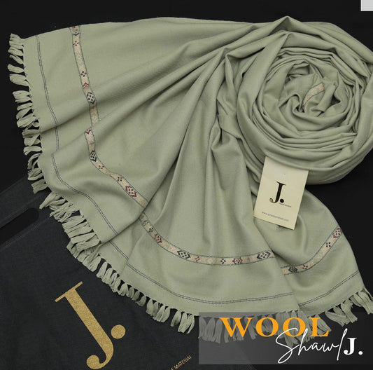 J. Premium Wool Shawl - Olive