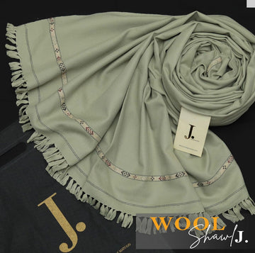 J. Premium Wool Shawl - Olive