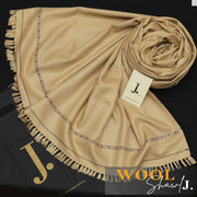 J. Premium Wool Shawl - Brown