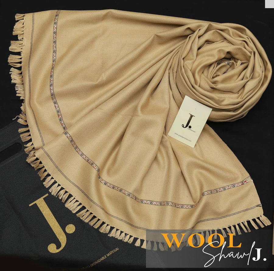 J. Premium Wool Shawl - Brown