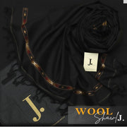 J. Premium Wool Shawl - Black