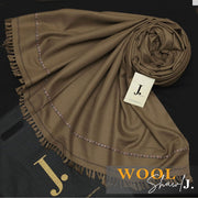 J. Premium Wool Shawl - Dark Brown