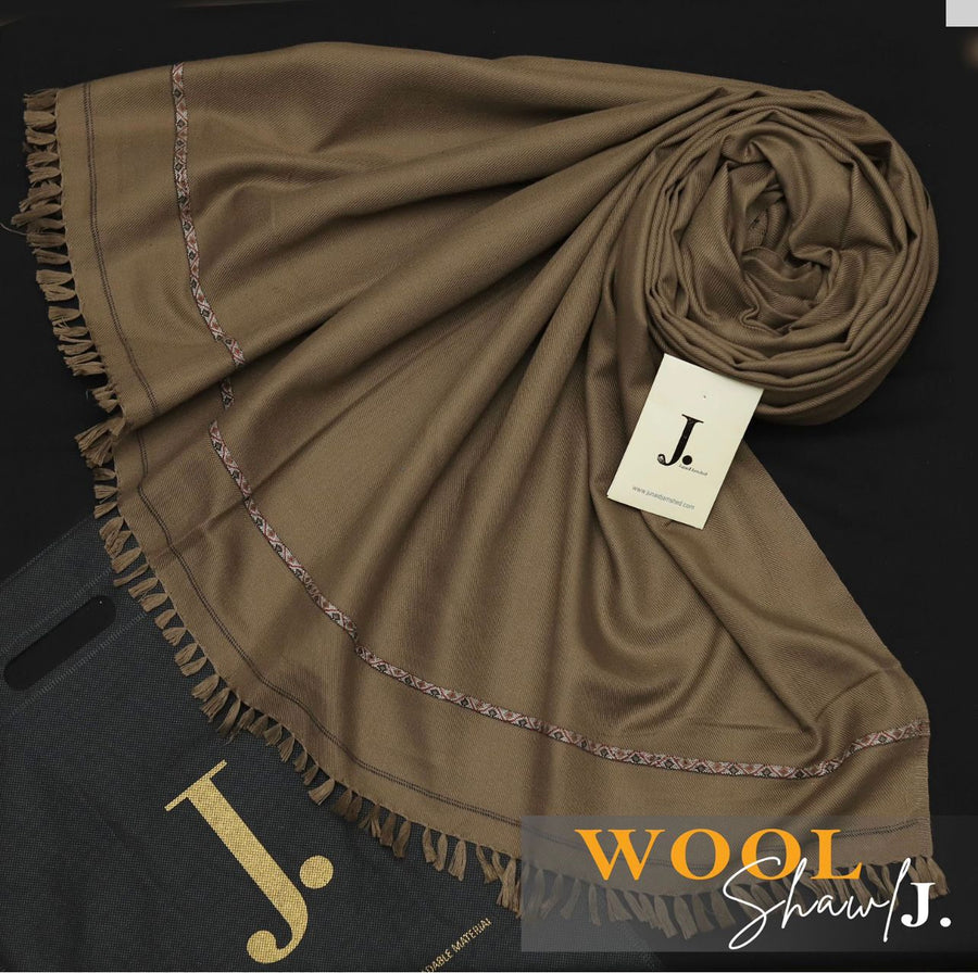 J. Premium Wool Shawl - Dark Brown