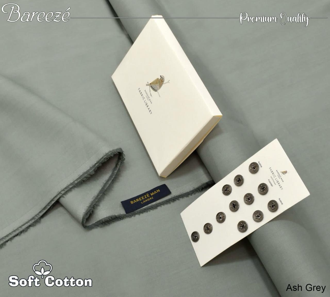 Bareeze Soft Cotton- Ash Grey