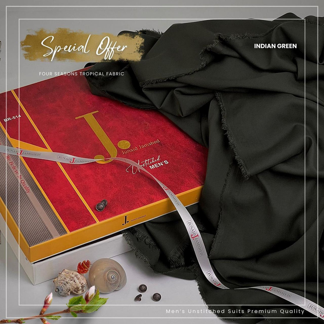 J. Prestige Wash N Wear - Indian Green