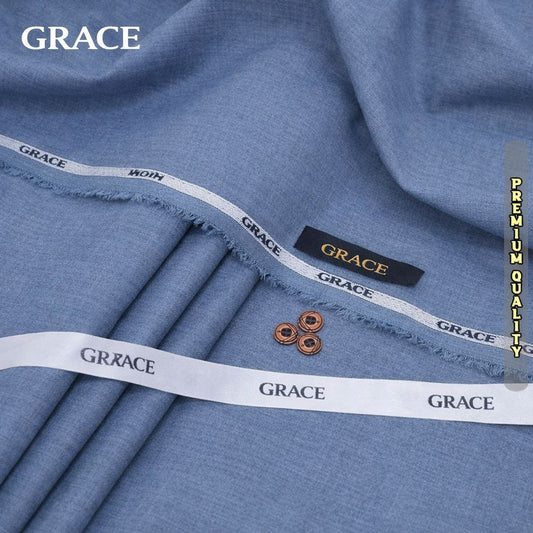 Grace Premium Quality Fabric - Denim Blue