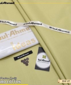 Gul Ahmed 100%Cotton-Pale Olive-Unstitched Men's Wear | Best For Summer