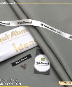 Gul Ahmed 100%Cotton-Smoke Grey-Unstitched Men's Wear | Best For Summer