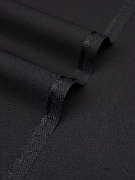 Puri Fabrics -Jet Black -Unstitched Men's Wear | Best For Summer