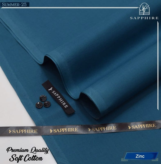 Sapphire 100% Pure Giza Cotton- Zinc - Allow to Open Parcel