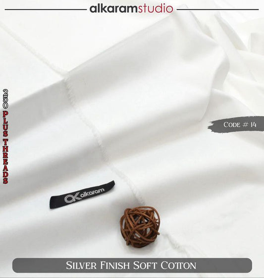 Al-karam 100% Pure Cotton-Off White-Unstitched Men's Wear-Best For Summer